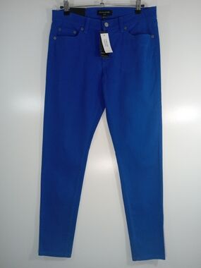 Bold Blue Velvet Skinny Jeans by Banana Republic
